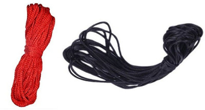 Woriox Slik Dhaga, Red & Black Thread, Nazar Dhaga -Combo 20 Mtr Thread(20 m Pack of1)