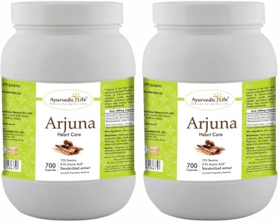 Ayurvedic Life Arjuna 700 Capsules Value Pack of 2(Pack of 2)