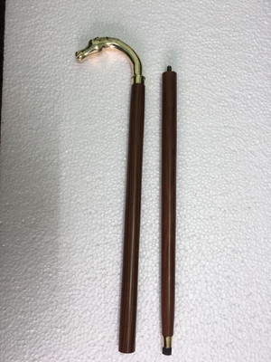 Robin Export Company Brass Horse Handle Brass Stirling Wooden Walking Stick Cane Walking Stick