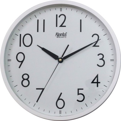 AJANTA Analog 31 cm X 31 cm Wall Clock(Silver, With Glass, Standard)