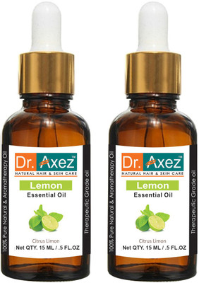 Dr. Axez Pure Natural Lemon Essential Oil (15ML Pack of 2)(15 ml)