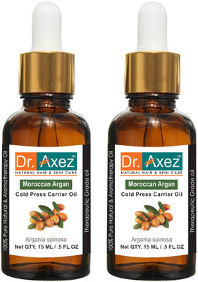 Dr. Axez Pure Natural Moroccan Argan Cold Pressed Carrier Oil (15ML Pack of 2)(15 ml)