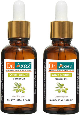 Dr. Axez Pure Natural Olive Extra Virgin Cold Pressed Carrier Oil (15ML Pack of 2)(15 ml)