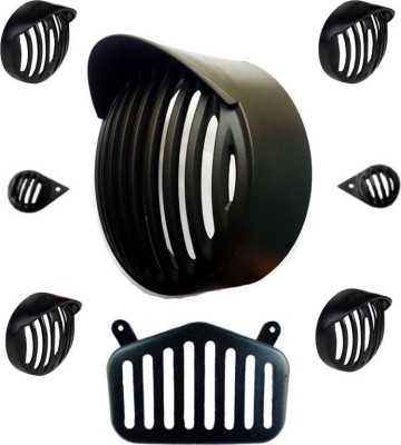 WHEETOYKART royal alloy Standard PVC Shade Bike Headlight Grill(Black)