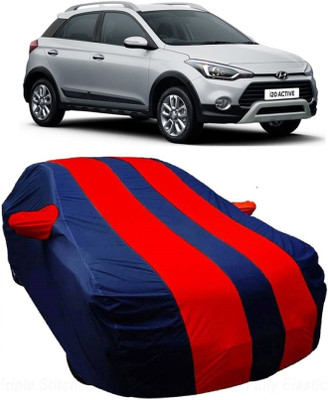 MoTRoX Car Cover For Hyundai i20 Active (With Mirror Pockets)(Blue, Red)