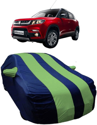MoTRoX Car Cover For Maruti Suzuki Vitara Brezza (With Mirror Pockets)(Blue, Green)