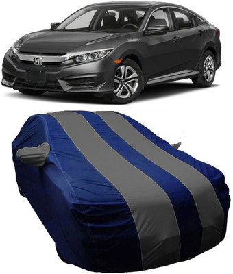 MoTRoX Car Cover For Honda Civic (With Mirror Pockets)(Blue, Grey)