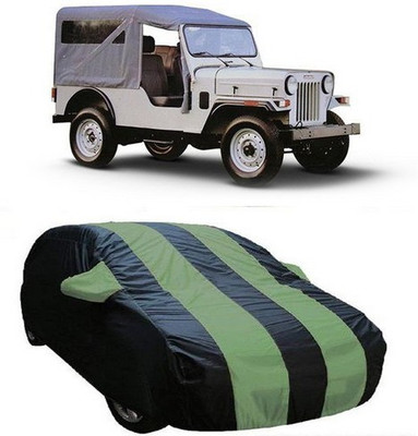 AAMANG Car Cover For Mahindra Jeep (With Mirror Pockets)(Green)