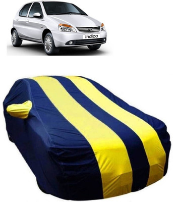 MoTRoX Car Cover For Tata Indica V2 (With Mirror Pockets)(Blue, Yellow)