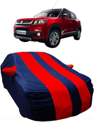 MoTRoX Car Cover For Maruti Suzuki Vitara Brezza (With Mirror Pockets)(Blue, Red)
