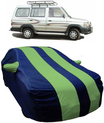 MoTRoX Car Cover For Toyota Qualis (With Mirror Pockets)(Blue, Green)