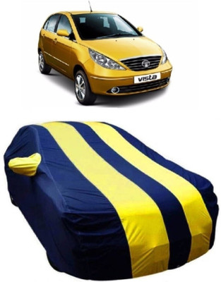 MoTRoX Car Cover For Tata Vista (With Mirror Pockets)(Blue, Yellow)