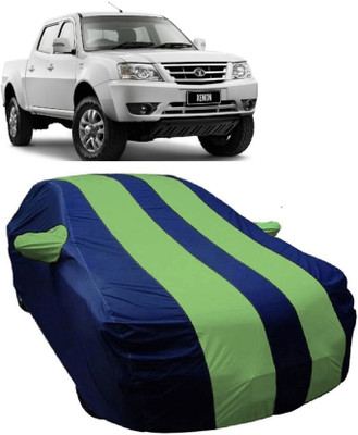 MoTRoX Car Cover For Tata Xenon (With Mirror Pockets)(Blue, Green)