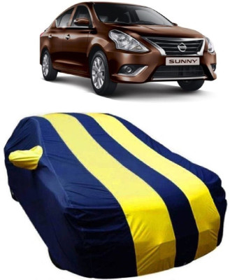 MoTRoX Car Cover For Nissan Sunny (With Mirror Pockets)(Blue, Yellow)
