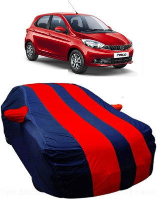 MoTRoX Car Cover For Tata Tiago (With Mirror Pockets)(Blue, Red)