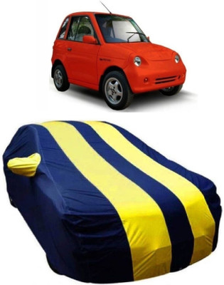 MoTRoX Car Cover For Mahindra Reva (With Mirror Pockets)(Blue, Yellow)