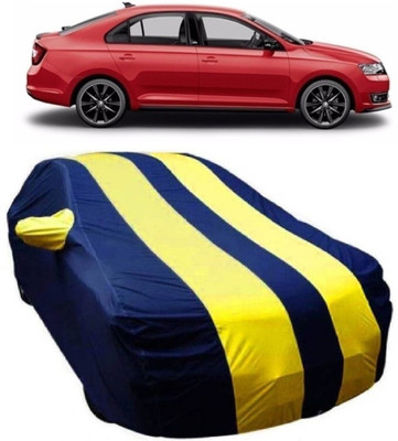 MoTRoX Car Cover For Skoda Rapid (With Mirror Pockets)(Blue, Yellow)