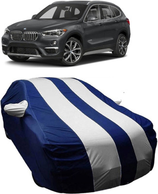 MoTRoX Car Cover For BMW X1 (With Mirror Pockets)(Blue, White)