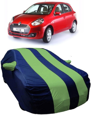 MoTRoX Car Cover For Renault Pulse (With Mirror Pockets)(Blue, Green)