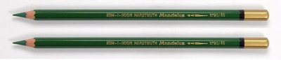KOHINOOR Mondeluz Artist's Water Soluble Coloured Pencils Hexagonal Shaped Color Pencils(Set of 2, Emerald Green)