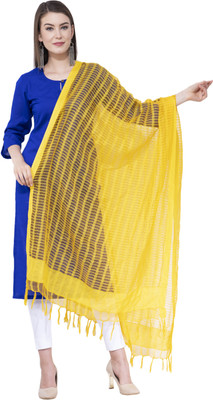A R SILK Cotton Blend Checkered Women Dupatta