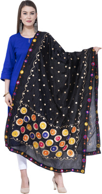 A R SILK Pure Silk Self Design Women Dupatta