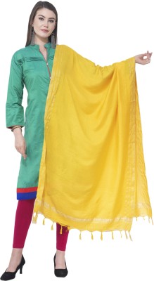 A R SILK Pure Cotton Solid Women Dupatta