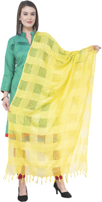 A R SILK Silk Blend Checkered Women Dupatta