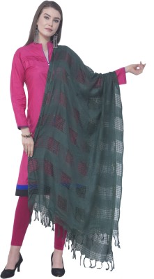 A R SILK Pure Cotton Checkered Women Dupatta