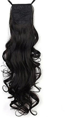 Alizz Stylish long artificial clip in ribbon ponytail clip on and go Hair Extension