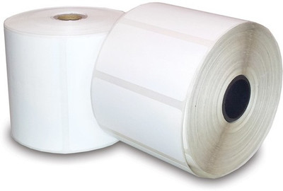 avery Barcode Labels Stickers Premium Quality 50 mm x 25 mm | 1 up | 1 inch core | 1250 Labels per roll x 4 Rolls = 5000 Labels Permanent Adhesive Paper Label(White)