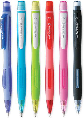 uni-ball Shalaku M5 228 0.5mm, Built in Eraser (Multicolor Body) Pencil(Set of 6, Multicolor)