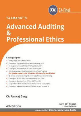 Advanced Auditing & Professional Ethics (Ca-Final) (for Nov 2019 Exam-New Syllabus)(English, Paperback, unknown)