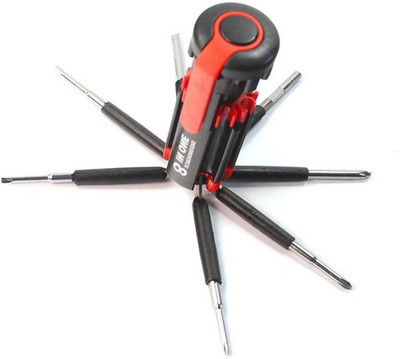 Aryshaa 8 in 1 Multi Function Screwdriver and 6 LED Light portable Torch Tool Kit Standard Screwdriver Set(Pack of 1)