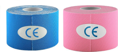 FACTO POWER (Blue and Pink Color Kinesiology Tape (100% Water Resistant) Knee, Calf & Thigh Support(Blue, Pink)