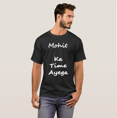 Exoctic Silver Printed Men Round Neck Black T-Shirt