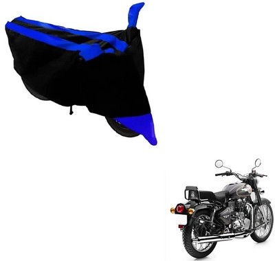 ELECTRIBLES Two Wheeler Cover for Royal Enfield(Thunderbird 500, Black, Blue)