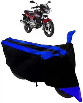 KAROBAR Two Wheeler Cover for Suzuki(Sling Shot Plus, Black, Blue)