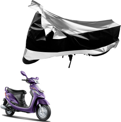 Flipkart SmartBuy Waterproof Two Wheeler Cover for Mahindra(Rodeo RZ, Black, Silver)