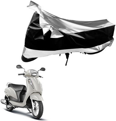 Flipkart SmartBuy Waterproof Two Wheeler Cover for Suzuki(Black, Silver)