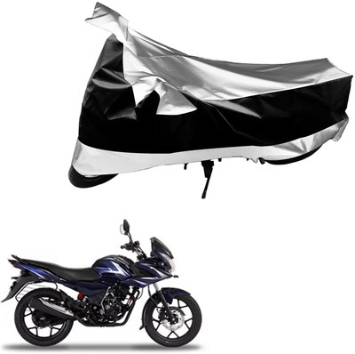 SMART BUYY Waterproof Two Wheeler Cover for Bajaj(Discover 150 f, Black, Silver)