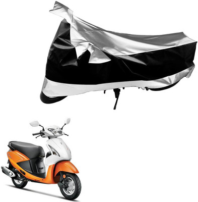 SMART BUYY Waterproof Two Wheeler Cover for Hero(Pleasure, Black, Silver)