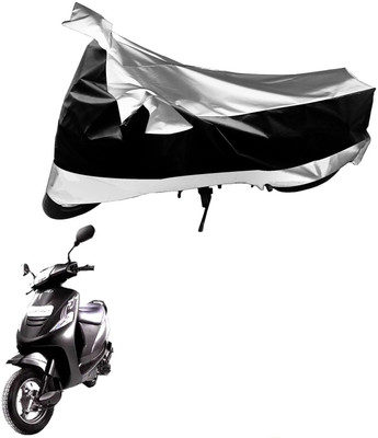 Flipkart SmartBuy Waterproof Two Wheeler Cover for Mahindra(Kine, Black, Silver)