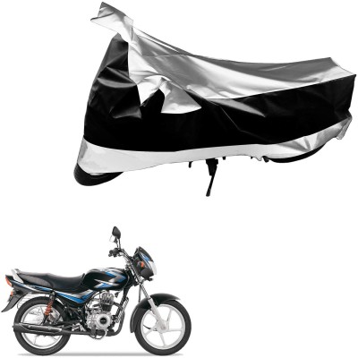 SMART BUYY Waterproof Two Wheeler Cover for Bajaj(CT100, Black, Silver)