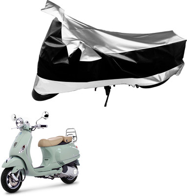 Flipkart SmartBuy Waterproof Two Wheeler Cover for Piaggio(Vespa VXL, Black, Silver)