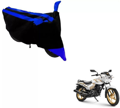 KAROBAR Two Wheeler Cover for TVS(Star Sport, Black, Blue)