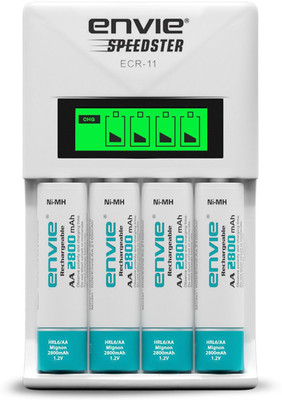 Envie Speedster AA 2800 mAh  Camera Battery Charger(White)