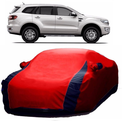 MoTRoX Car Cover For Ford Endeavour (With Mirror Pockets)(Blue, Red)