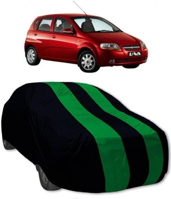 MoTRoX Car Cover For Chevrolet Aveo Uva (Without Mirror Pockets)(Green, Blue)