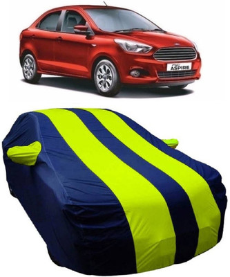 MoTRoX Car Cover For Ford Figo Aspire (With Mirror Pockets)(Blue, Green)